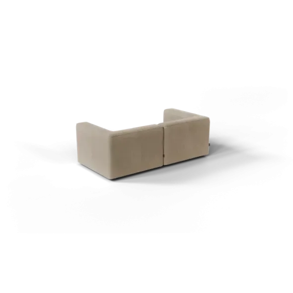 2-Sitzer Kombi -TASI- Farbe Beige - Stoff: kvadrat Melange Nap