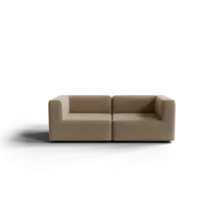 2-Sitzer Kombi -TASI- Farbe Beige - Stoff: kvadrat Melange Nap