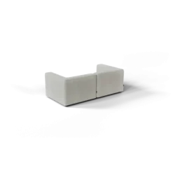 2-Sitzer Kombi -TASI- Farbe Cloud - Stoff: kvadrat Moss