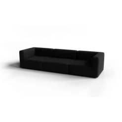 3-Sitzer Kombi -TASI- Farbe Coal - Stoff: Boucla