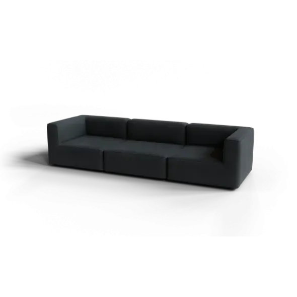 3-Sitzer Kombi -TASI- Farbe Coal - Stoff: kvadrat Melange Nap