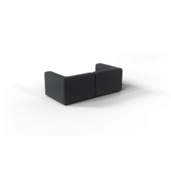 2-Sitzer Kombi -TASI- Farbe Coal - Stoff: kvadrat Melange Nap