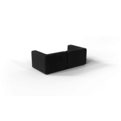 2-Sitzer Kombi -TASI- Farbe Coal - Stoff: Boucla