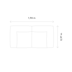 2-Sitzer Kombi -TASI- Farbe Espresso - Stoff: Pina