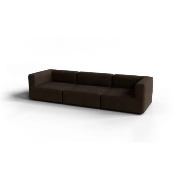 3-Sitzer Kombi -TASI- Farbe Espresso - Stoff: Pina