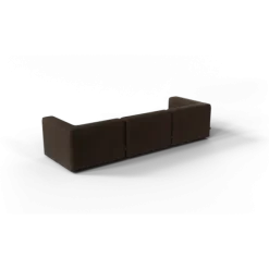 3-Sitzer Kombi -TASI- Farbe Espresso - Stoff: Pina