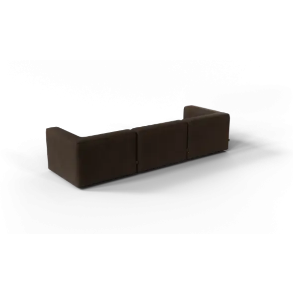 3-Sitzer Kombi -TASI- Farbe Espresso - Stoff: Pina
