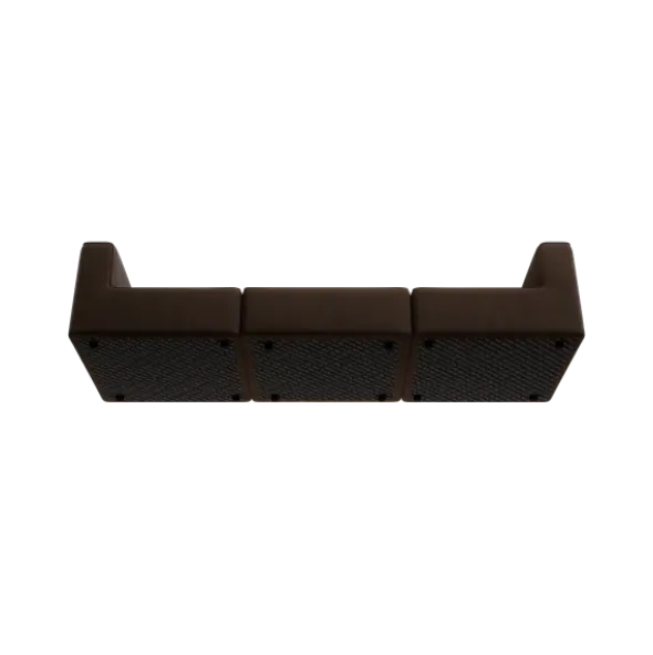3-Sitzer Kombi -TASI- Farbe Espresso - Stoff: Pina