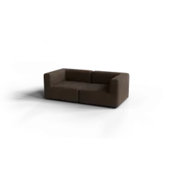 2-Sitzer Kombi -TASI- Farbe Espresso - Stoff: kvadrat Moss