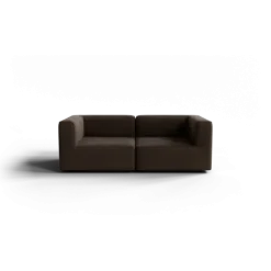 2-Sitzer Kombi -TASI- Farbe Espresso - Stoff: kvadrat Moss