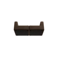 2-Sitzer Kombi -TASI- Farbe Espresso - Stoff: kvadrat Moss