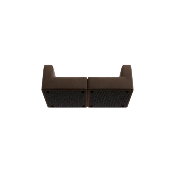 2-Sitzer Kombi -TASI- Farbe Espresso - Stoff: kvadrat Moss