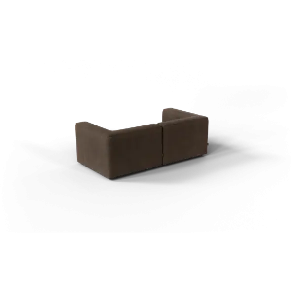 2-Sitzer Kombi -TASI- Farbe Espresso - Stoff: kvadrat Moss