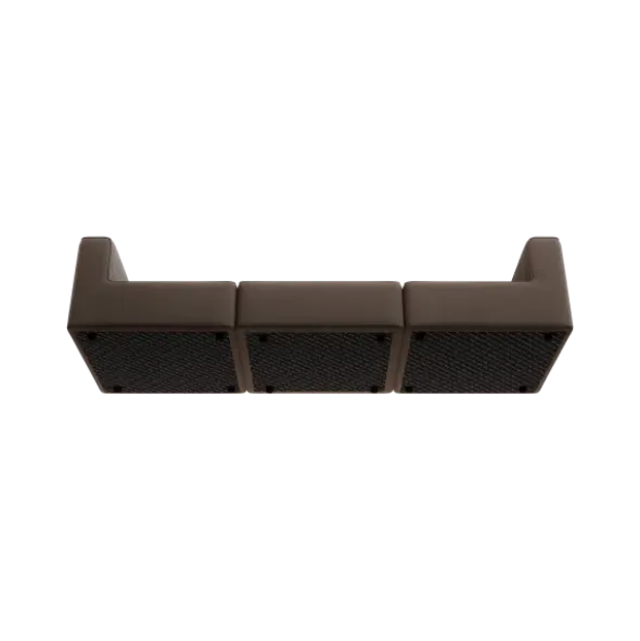 3-Sitzer Kombi -TASI- Farbe Shitake - Stoff: Boucla