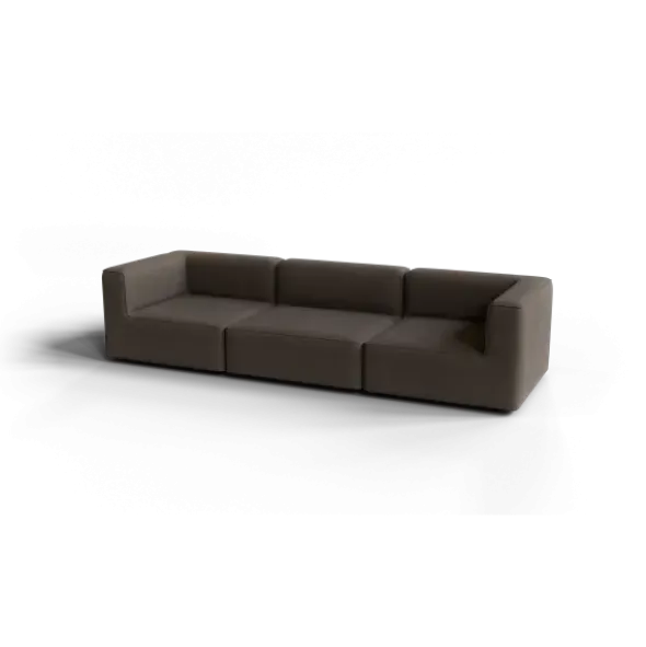 3-Sitzer Kombi -TASI- Farbe Shitake - Stoff: Boucla