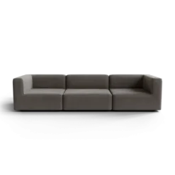 3-Sitzer Kombi -TASI- Farbe Shitake - Stoff: kvadrat Melange Nap