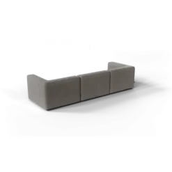 3-Sitzer Kombi -TASI- Farbe Shitake - Stoff: kvadrat Melange Nap