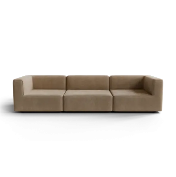 3-Sitzer Kombi -TASI- Farbe Shitake - Stoff: kvadrat Moss