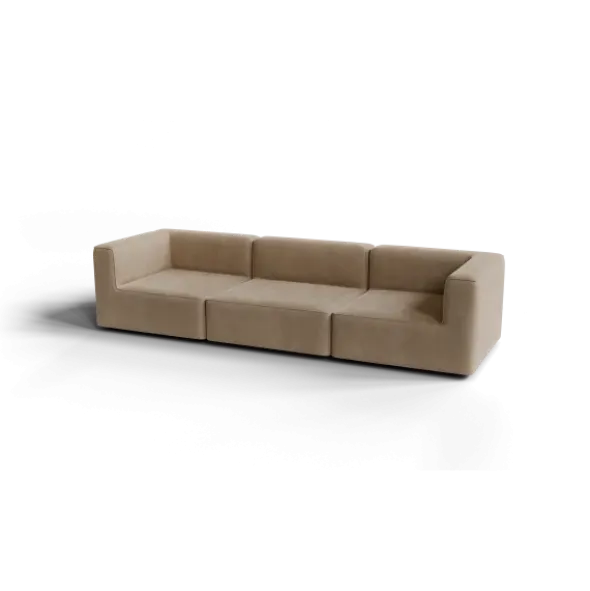 3-Sitzer Kombi -TASI- Farbe Shitake - Stoff: kvadrat Moss