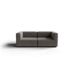 2-Sitzer Kombi -TASI- Farbe Shitake - Stoff: kvadrat Melange Nap