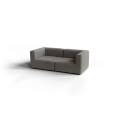 2-Sitzer Kombi -TASI- Farbe Shitake - Stoff: kvadrat Melange Nap