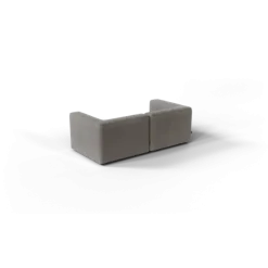 2-Sitzer Kombi -TASI- Farbe Shitake - Stoff: kvadrat Melange Nap