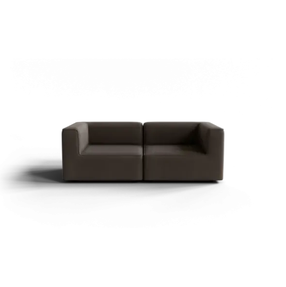 2-Sitzer Kombi -TASI- Farbe Shitake - Stoff: Boucla