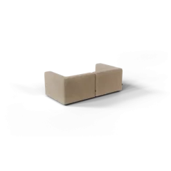 2-Sitzer Kombi -TASI- Farbe Shitake - Stoff: kvadrat Moss