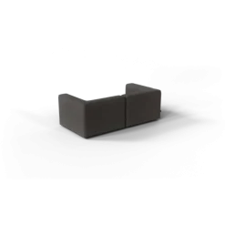 2-Sitzer Kombi -TASI- Farbe Taupe - Stoff: Boucla
