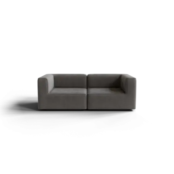 2-Sitzer Kombi -TASI- Farbe Zinc - Stoff: Pina