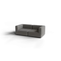 2-Sitzer Kombi -TASI- Farbe Zinc - Stoff: Pina