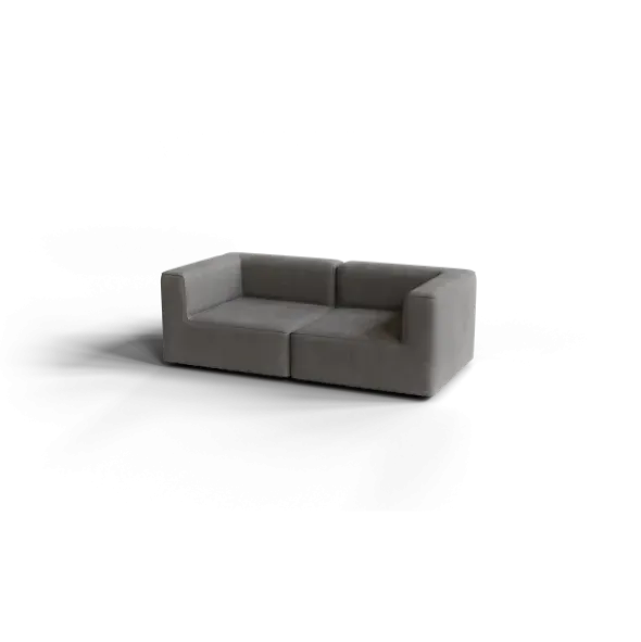 2-Sitzer Kombi -TASI- Farbe Zinc - Stoff: Pina