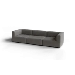 3-Sitzer Kombi -TASI- Farbe Zinc - Stoff: Pina