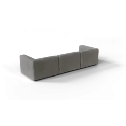 3-Sitzer Kombi -TASI- Farbe Zinc - Stoff: Pina