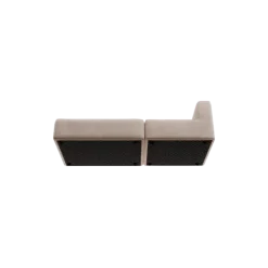 2-Sitzer Open End, links -TASI- Farbe Beige - Stoff: Pina