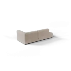 2-Sitzer Open End, links -TASI- Farbe Beige - Stoff: Pina
