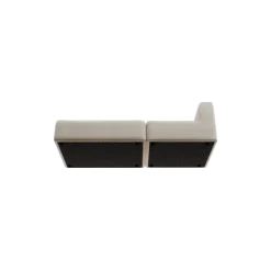 2-Sitzer Open End, links -TASI- Farbe Beige - Stoff: Boucla