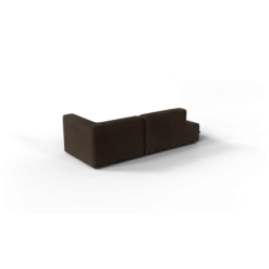 2-Sitzer Open End, links -TASI- Farbe Espresso - Stoff: Pina