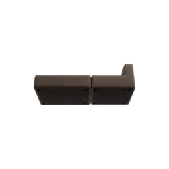 2-Sitzer Open End, links -TASI- Farbe Shitake - Stoff: Boucla