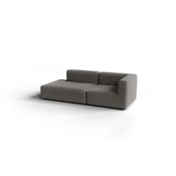 2-Sitzer Open End, links -TASI- Farbe Shitake - Stoff: kvadrat Melange Nap