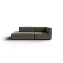 2-Sitzer Open End, links -TASI- Farbe Shitake - Stoff: kvadrat Melange Nap
