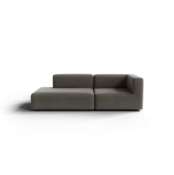 2-Sitzer Open End, links -TASI- Farbe Shitake - Stoff: kvadrat Melange Nap