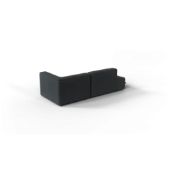 2-Sitzer Open End, links -TASI- Farbe Coal - Stoff: kvadrat Melange Nap