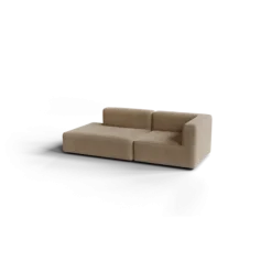 2-Sitzer Open End, links -TASI- Farbe Shitake - Stoff: kvadrat Moss