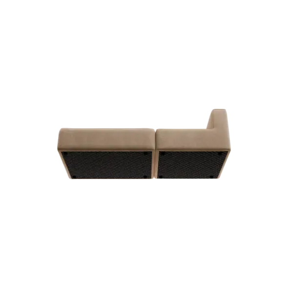 2-Sitzer Open End, links -TASI- Farbe Shitake - Stoff: kvadrat Moss