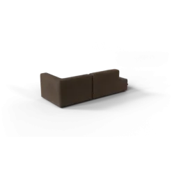2-Sitzer Open End, links -TASI- Farbe Espresso - Stoff: kvadrat Moss