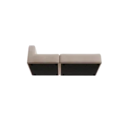2-Sitzer Open End, rechts -TASI- Farbe Beige - Stoff: Pina