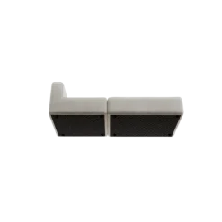 2-Sitzer Open End, rechts -TASI- Farbe Cloud - Stoff: kvadrat Moss