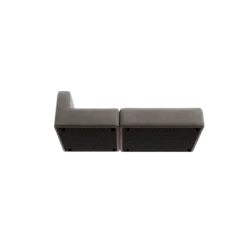 2-Sitzer Open End, rechts -TASI- Farbe Zinc - Stoff: Pina