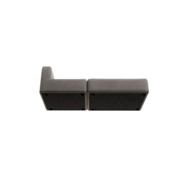 2-Sitzer Open End, rechts -TASI- Farbe Zinc - Stoff: Pina